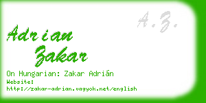 adrian zakar business card